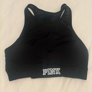 PINK High Neck Sports Bra Black MEDIUM Victorias Secret